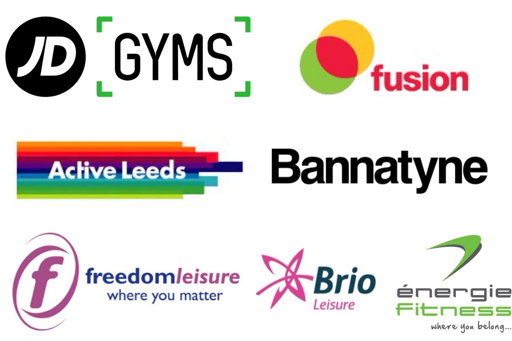 Gym and fitness centre logo collage